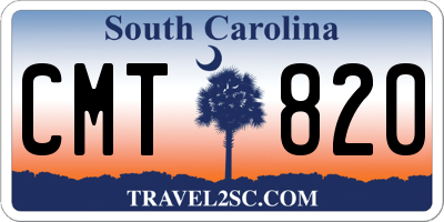 SC license plate CMT820