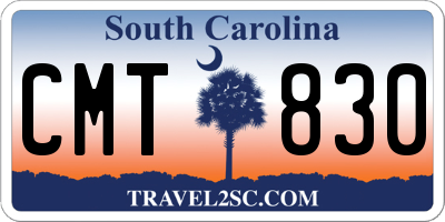 SC license plate CMT830