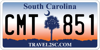 SC license plate CMT851
