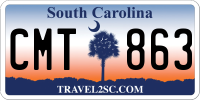 SC license plate CMT863