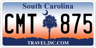 SC license plate CMT875