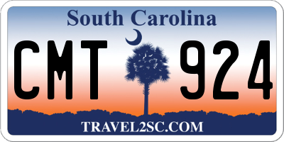 SC license plate CMT924