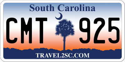 SC license plate CMT925