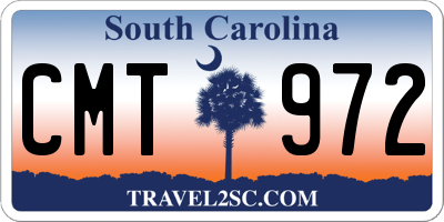 SC license plate CMT972