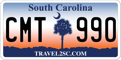SC license plate CMT990