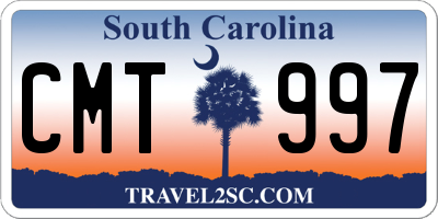 SC license plate CMT997