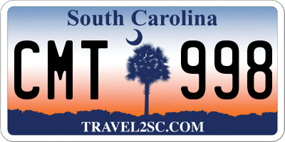 SC license plate CMT998