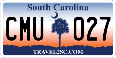 SC license plate CMU027