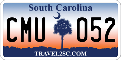 SC license plate CMU052