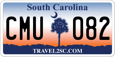 SC license plate CMU082