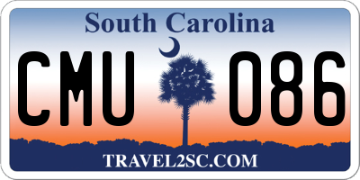 SC license plate CMU086