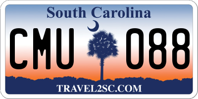 SC license plate CMU088