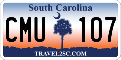 SC license plate CMU107