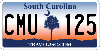 SC license plate CMU125