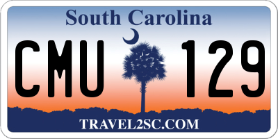 SC license plate CMU129