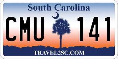 SC license plate CMU141