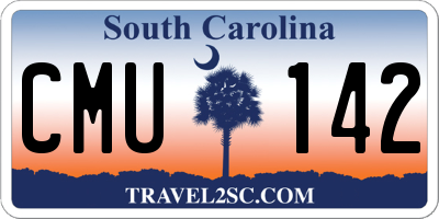 SC license plate CMU142