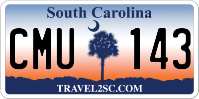 SC license plate CMU143