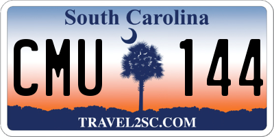 SC license plate CMU144