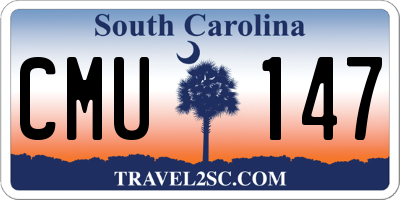 SC license plate CMU147