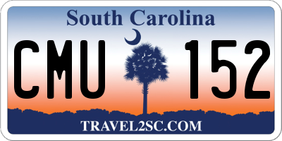 SC license plate CMU152