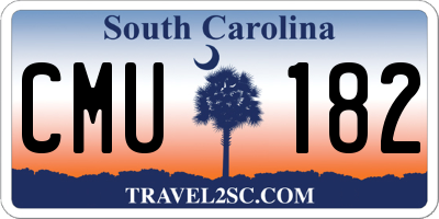 SC license plate CMU182