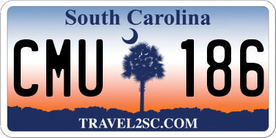 SC license plate CMU186