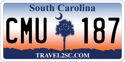 SC license plate CMU187