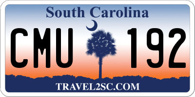 SC license plate CMU192