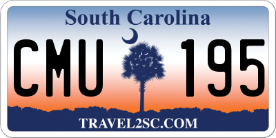 SC license plate CMU195