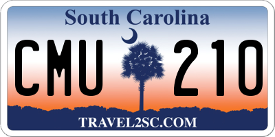 SC license plate CMU210