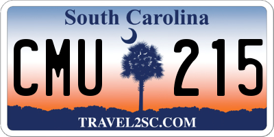SC license plate CMU215