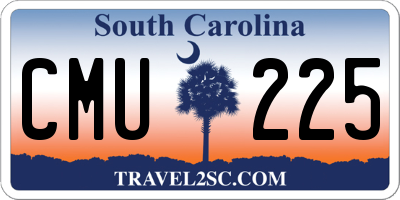 SC license plate CMU225