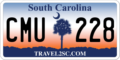 SC license plate CMU228