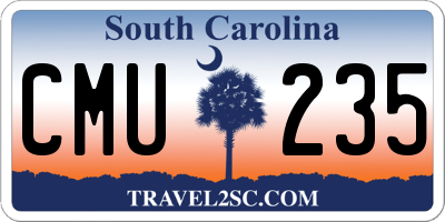 SC license plate CMU235