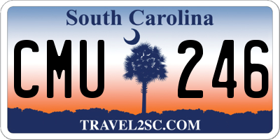 SC license plate CMU246