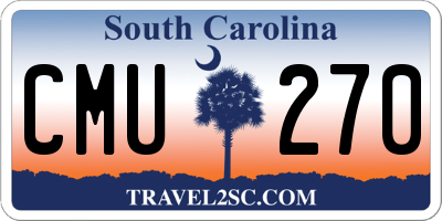 SC license plate CMU270