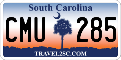 SC license plate CMU285