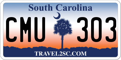 SC license plate CMU303