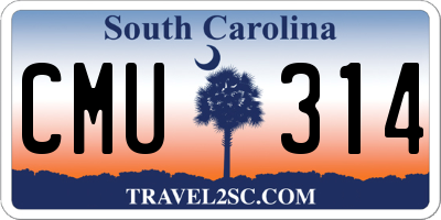 SC license plate CMU314