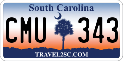 SC license plate CMU343