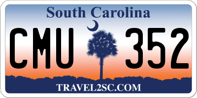 SC license plate CMU352