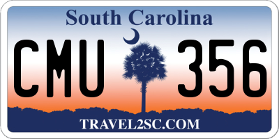 SC license plate CMU356