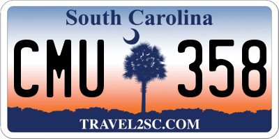 SC license plate CMU358