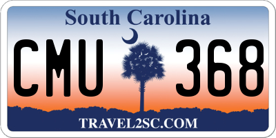 SC license plate CMU368