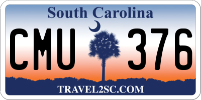 SC license plate CMU376