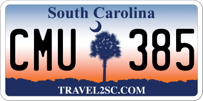 SC license plate CMU385