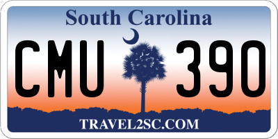 SC license plate CMU390