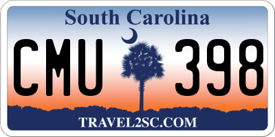 SC license plate CMU398
