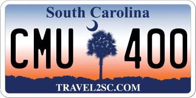 SC license plate CMU400